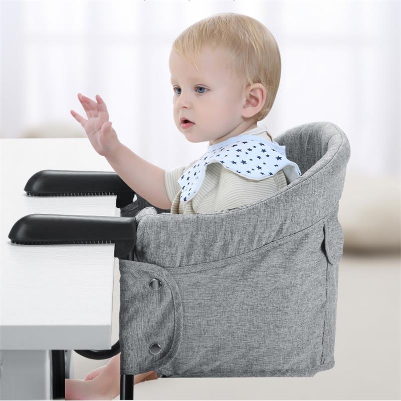 Hook On High Chair Portable Baby Highchair Foldable Travel Highchair Clips to Dining Table,Kids Feeding Chair with Safety Belt